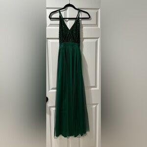 Azazie Emerald green bridesmaid/Prom dress
